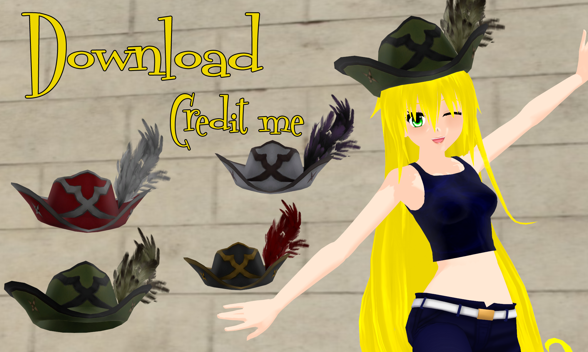 MMD: Tricorne Hats dl