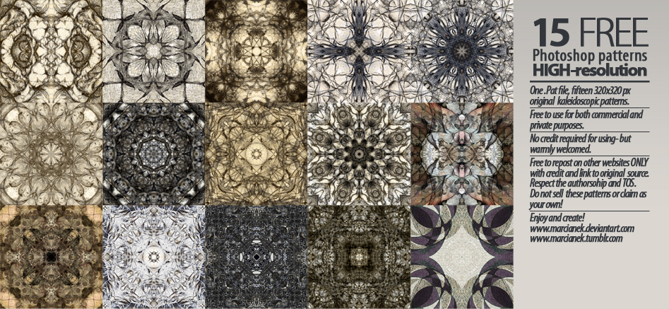 15 Hi-res Free Kaleidoscopic Patterns