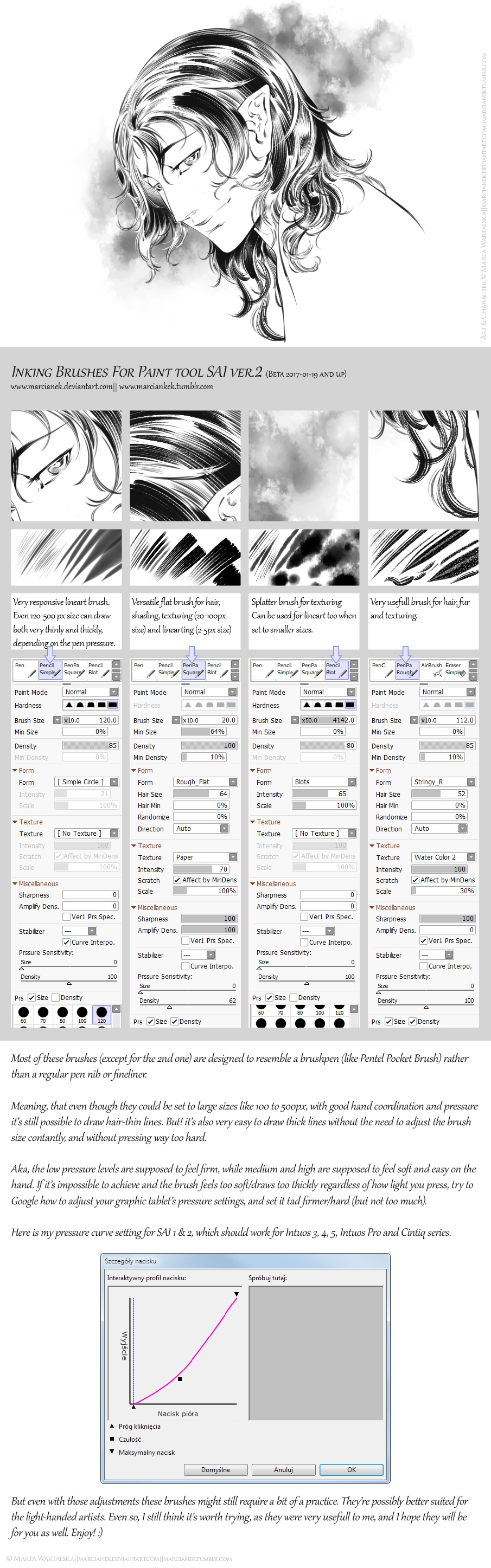 Painttool Sai2 Inking Brushes By Marcianek On Deviantart