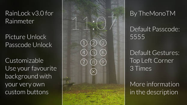 RainLock v3.0 for Rainmeter