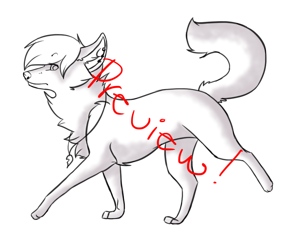 Free to Use Dog Lineart PSD