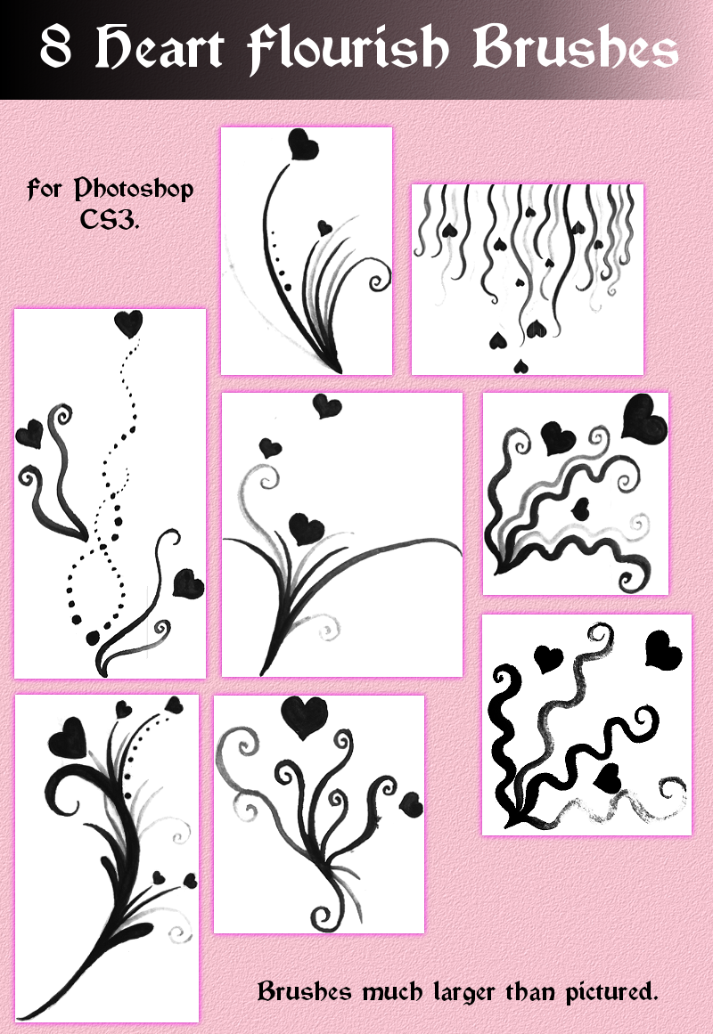 Heart Flourish Brushes for CS3