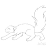 Scared Cat lineart
