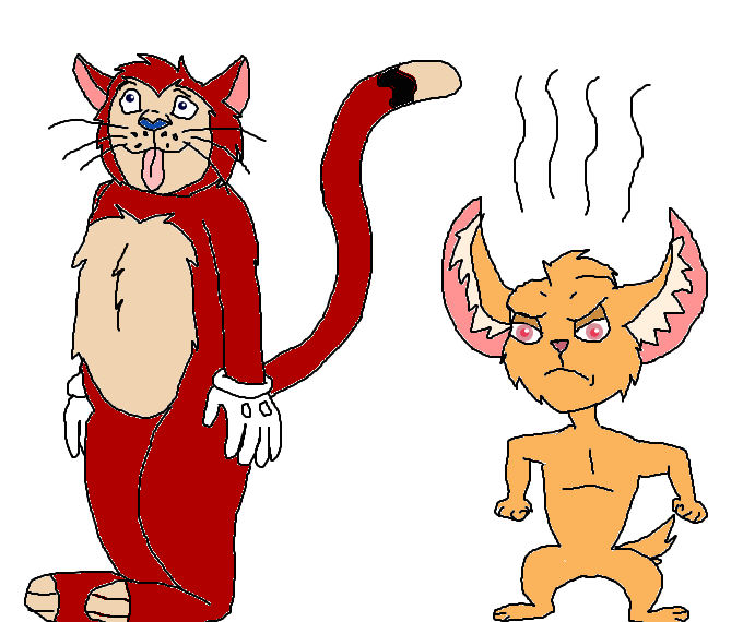 Ren and Stimpy in my art style by CaseyDinoHeart on DeviantArt