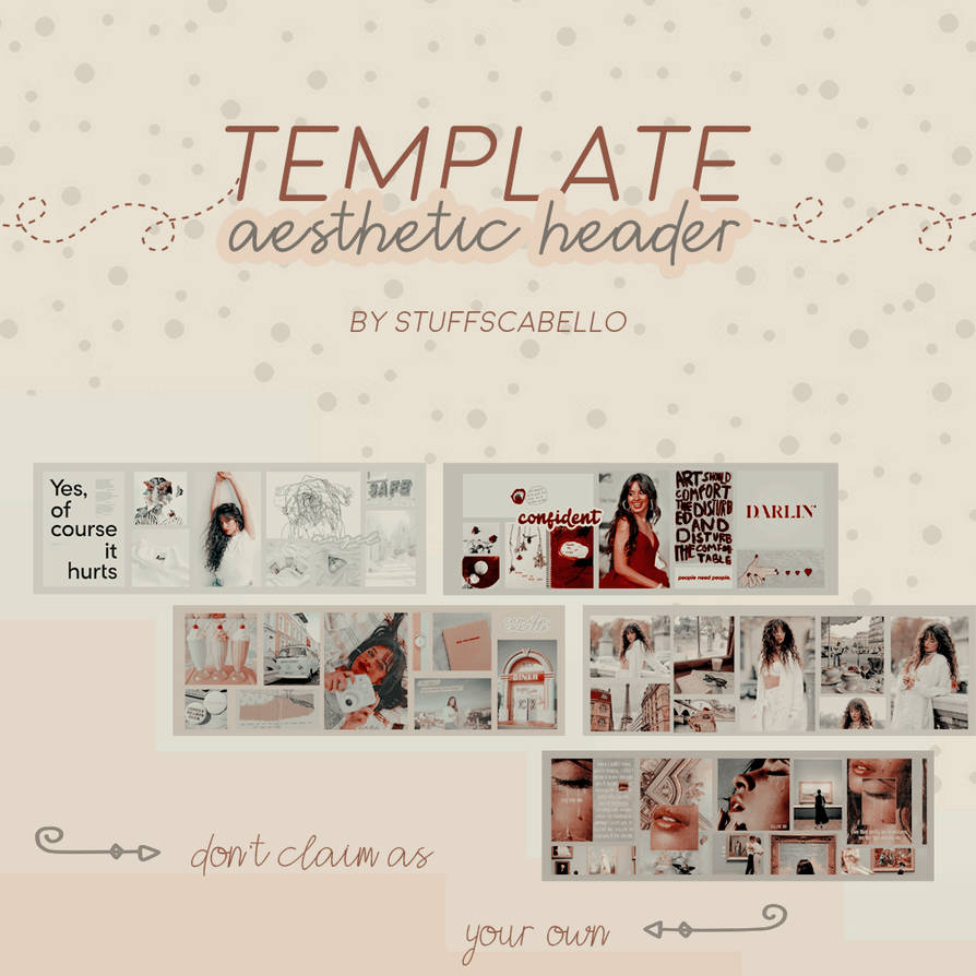 Template Aesthetic Header by stuffscabello on DeviantArt