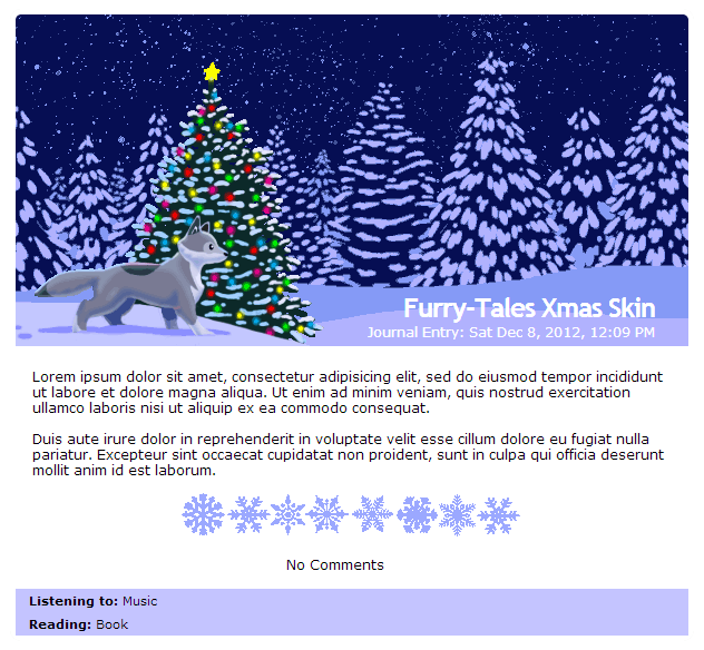 Furry-Tales Xmas journal skin