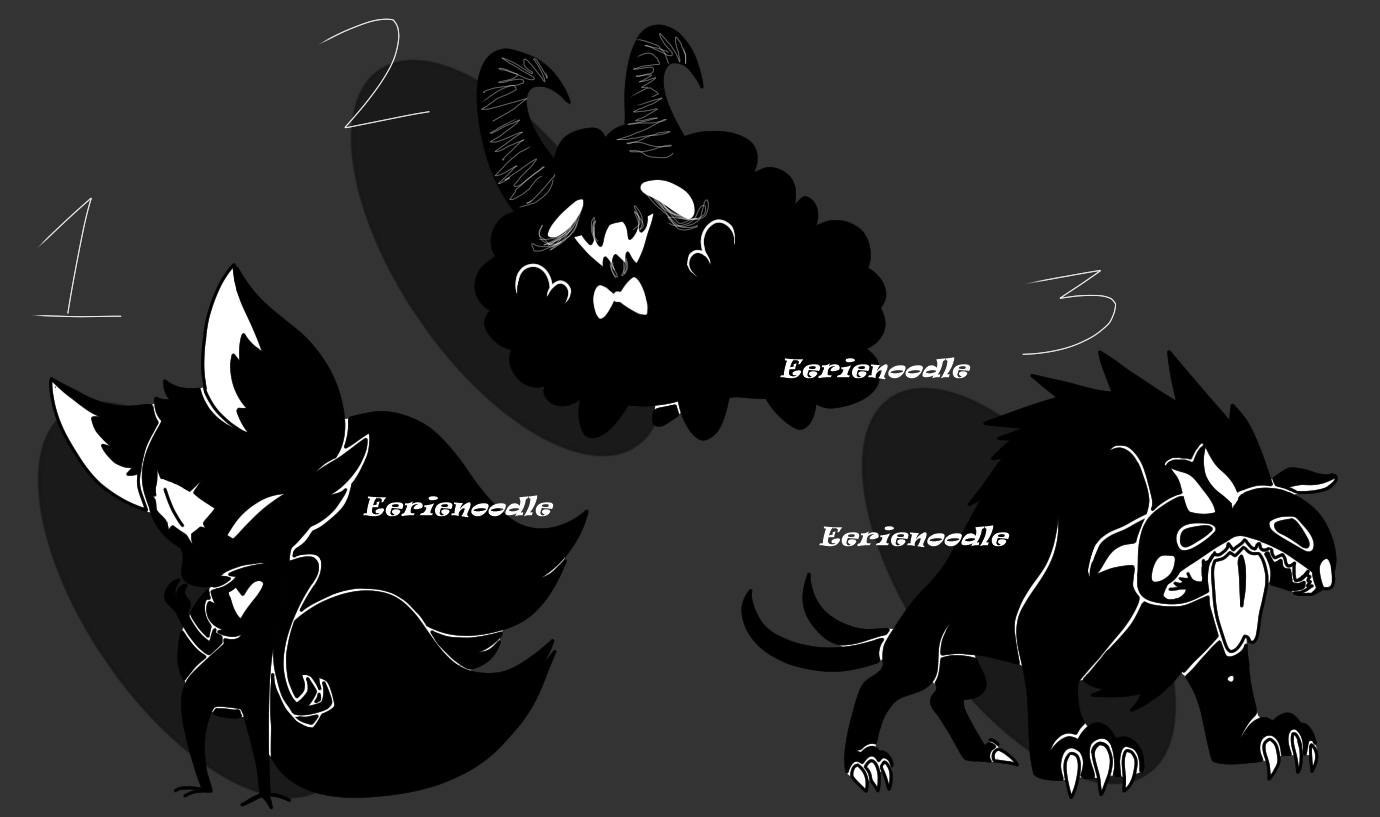 Shadow Creature Adopts 2 Closed by eerieN00dle on DeviantArt