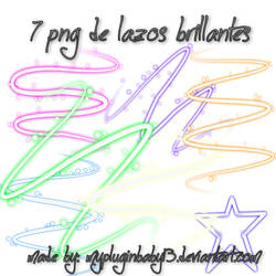 PNG de lazos brillantes