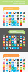 39 Free HQ FLAT Minimal Social Icons by vertus-design