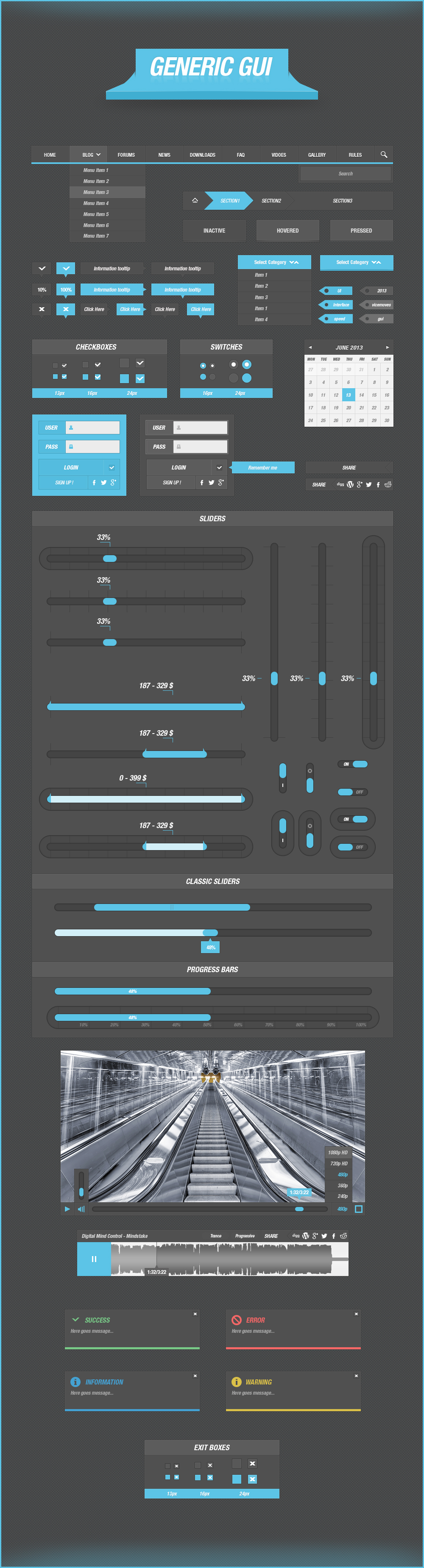 Generic GUI for Webpage / Application Design by vertus-design
