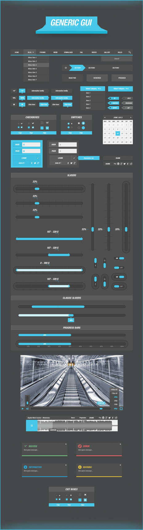 Generic GUI for Webpage / Application Design by vertus-design