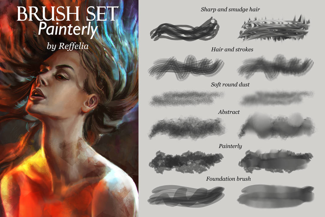 Brush set - painterly by Reffelia on DeviantArt
