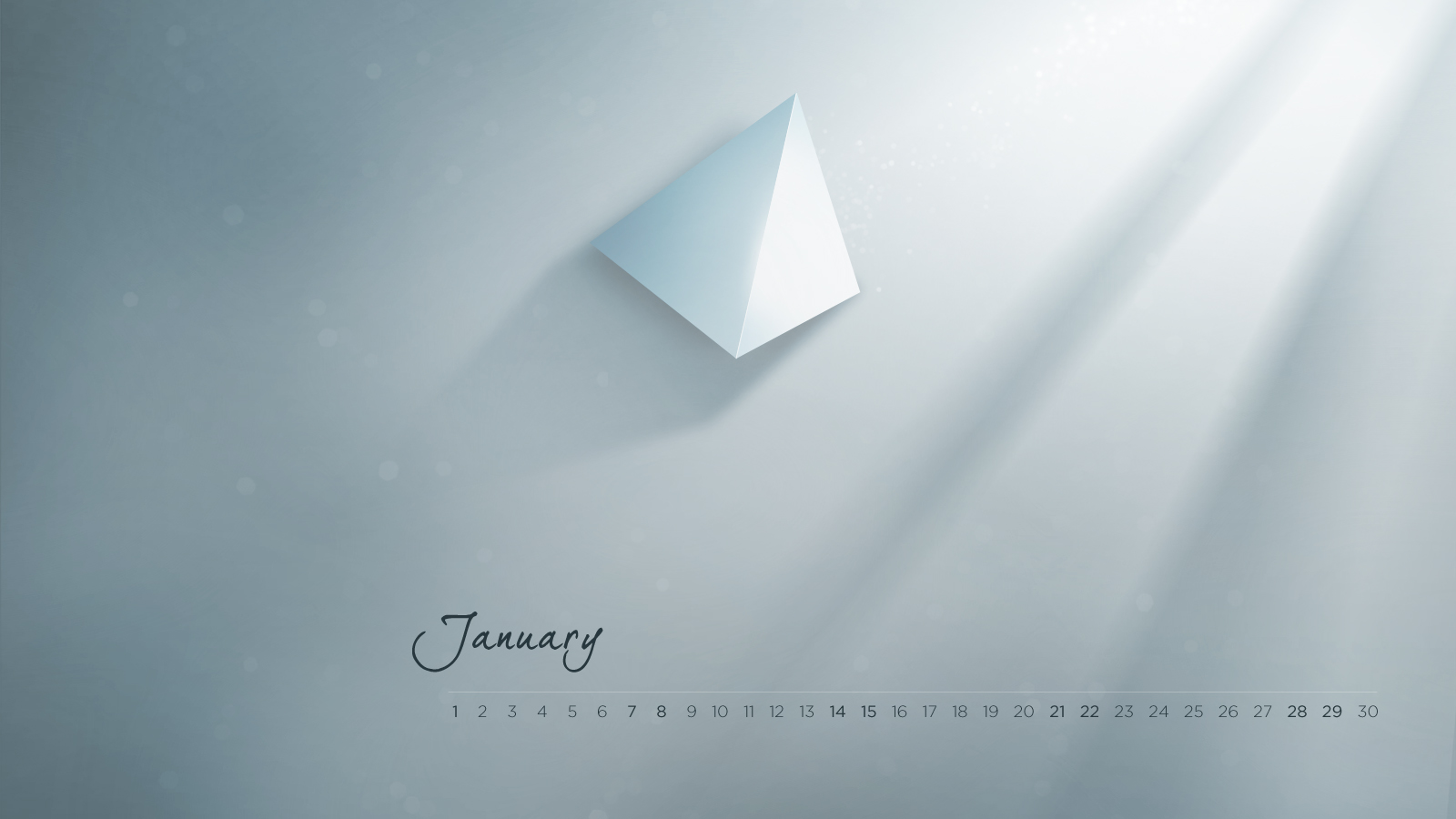 January - Minimal wallpaper