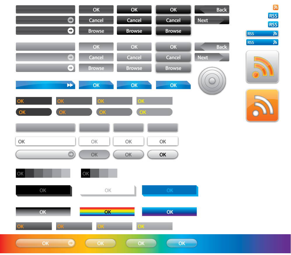 77 Vector Buttons by vesperTiLo on DeviantArt