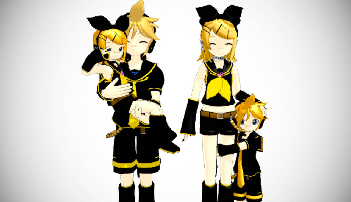 MMD Rin,Len,chibi rin y len by reikafernanda on DeviantArt