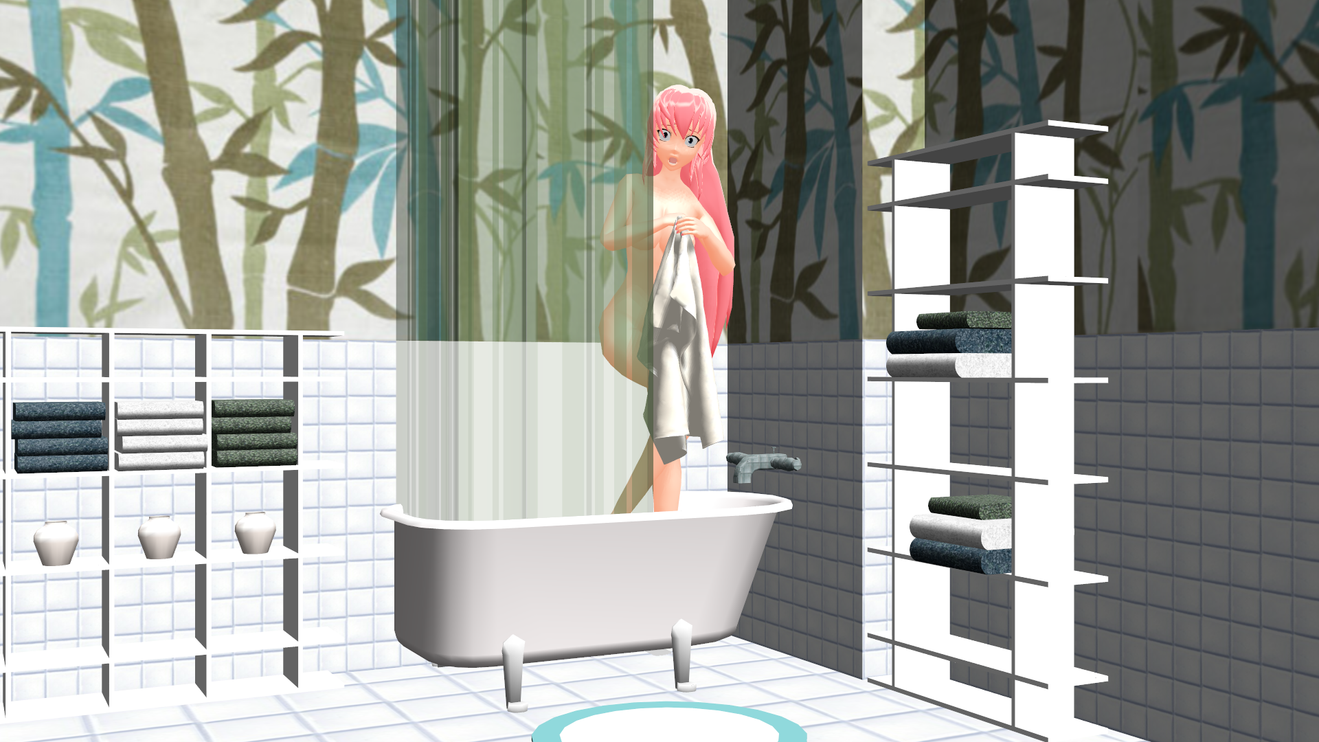 [MMD] Bamboo Bathroom DL