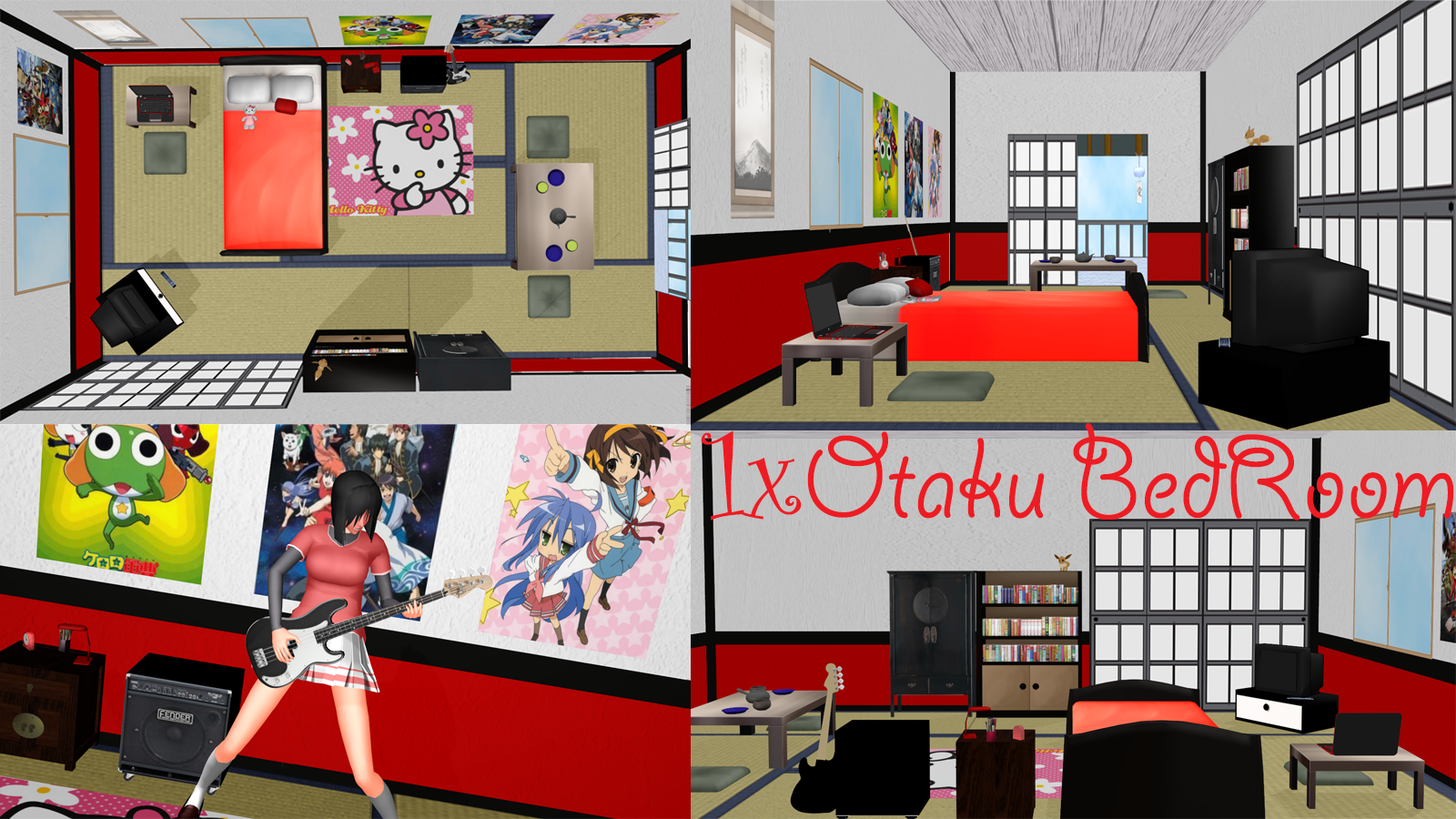 Mmd X1 S Otaku Bedroom Dl By Onimau619 On Deviantart