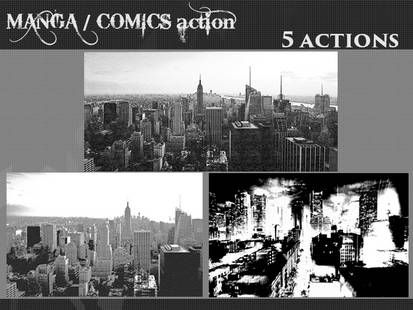 photo into comic manga background halftones action