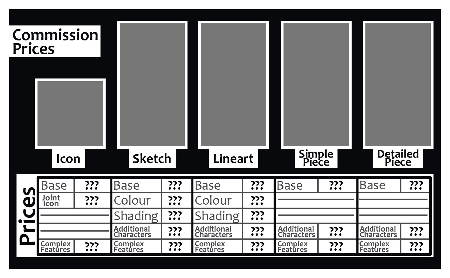 Commission Price Sheet Template