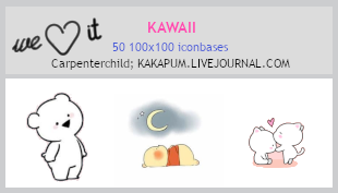 Kawaii (100x100 bases) - Kakapum@lj by shiruji