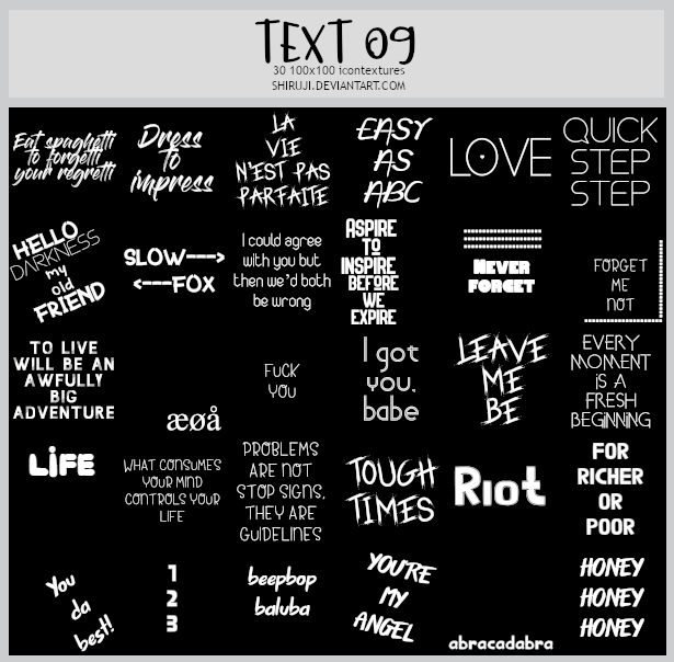 X100 Text Text09 -100x100icontextures by shiruji on DeviantArt