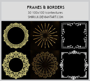 Frames and Borders -100x100icontextures by shiruji on DeviantArt