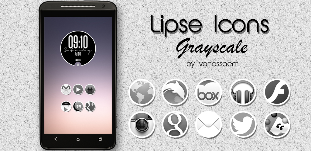 Lipse Icons Grayscale