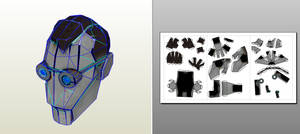 Papercraft : Robot medic Head model