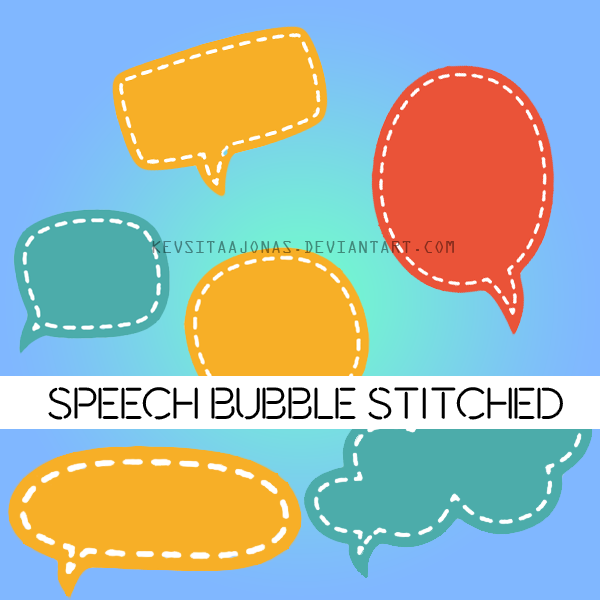 Speech Bubbles Stitched