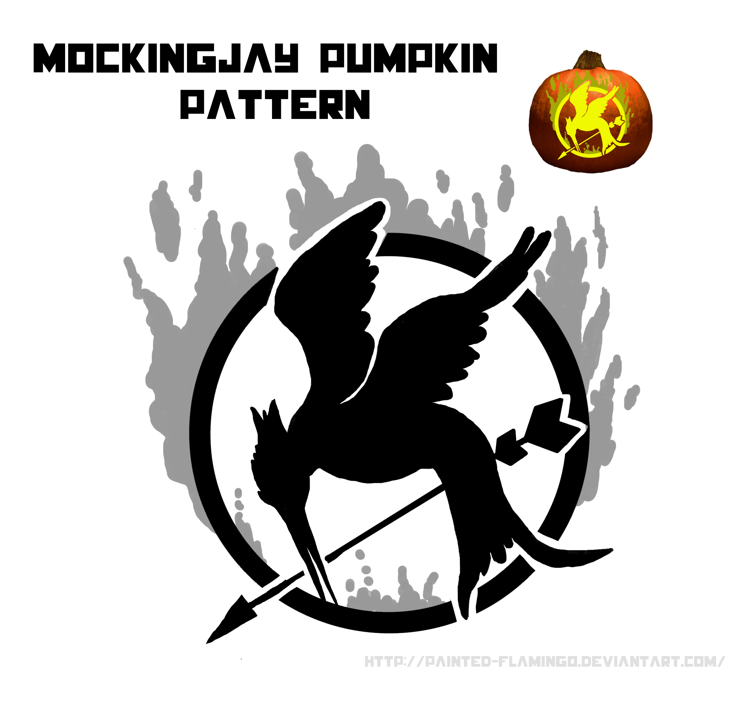 mockingjay pumpkin stencil