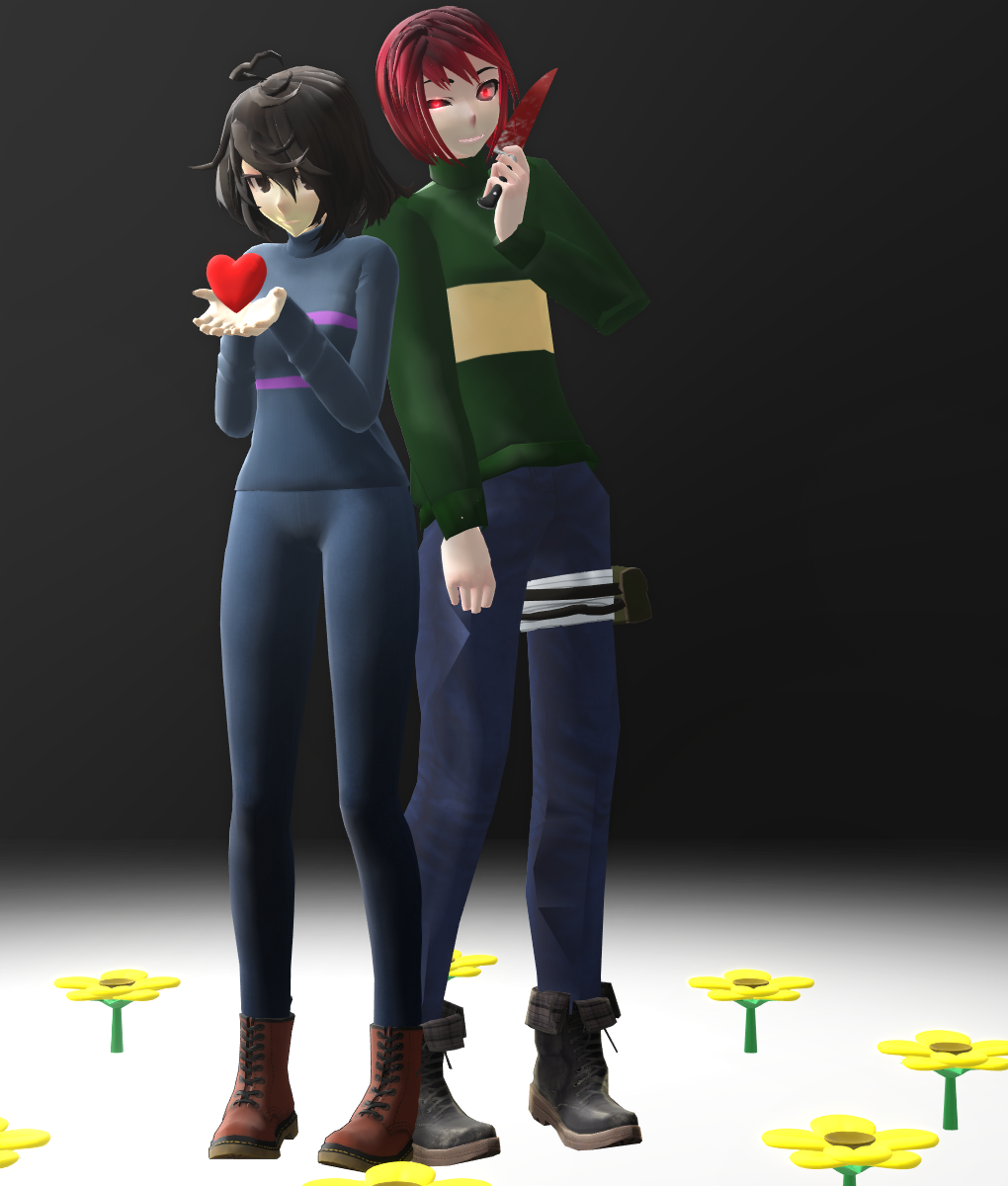 [MMD//UNDERTALE] Female!Frisk and Male!Chara [DL]