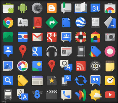 Google JFK Icons - ICO and PNG by carlosjj