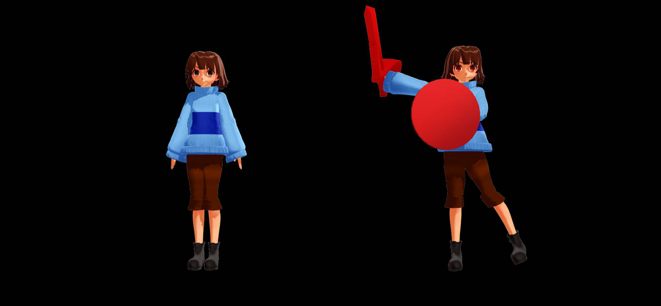 Mmd Glitchtale Frisk V 2 Dl Re Opened By Kiwicreative24 On