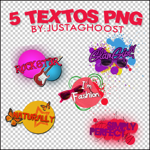 5 TEXTOS PNG