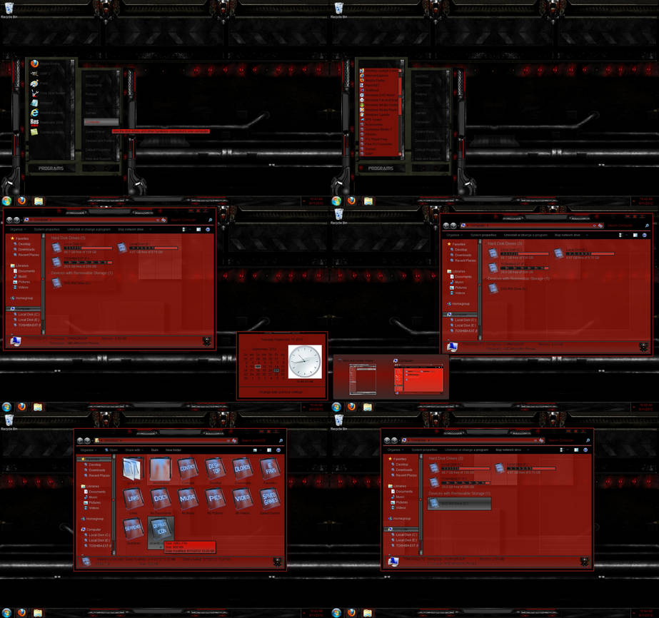 windows 7 theme dark red by customizewin7 on DeviantArt