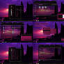 windows 7 theme pink black glass