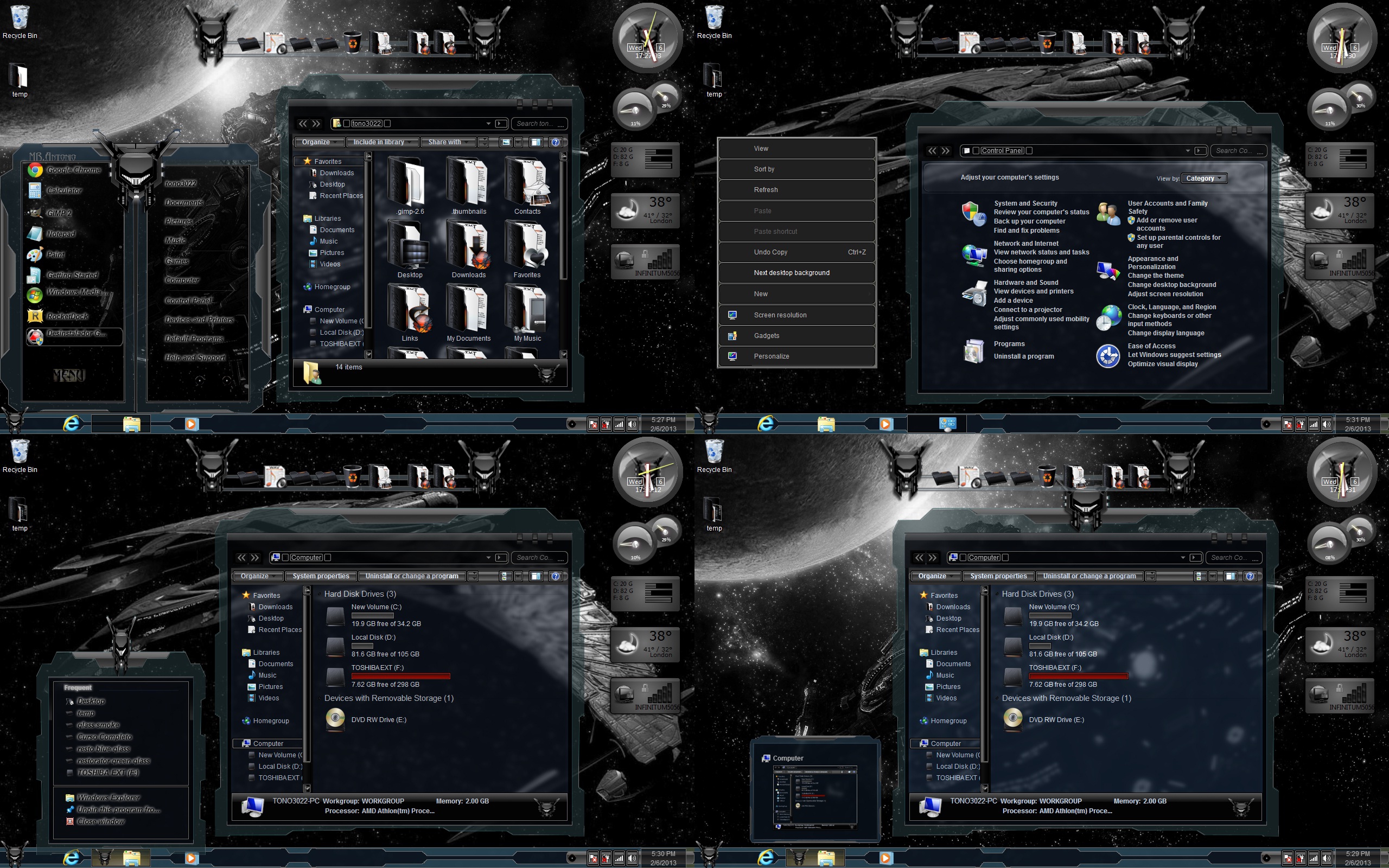 windows 7 themes glass black