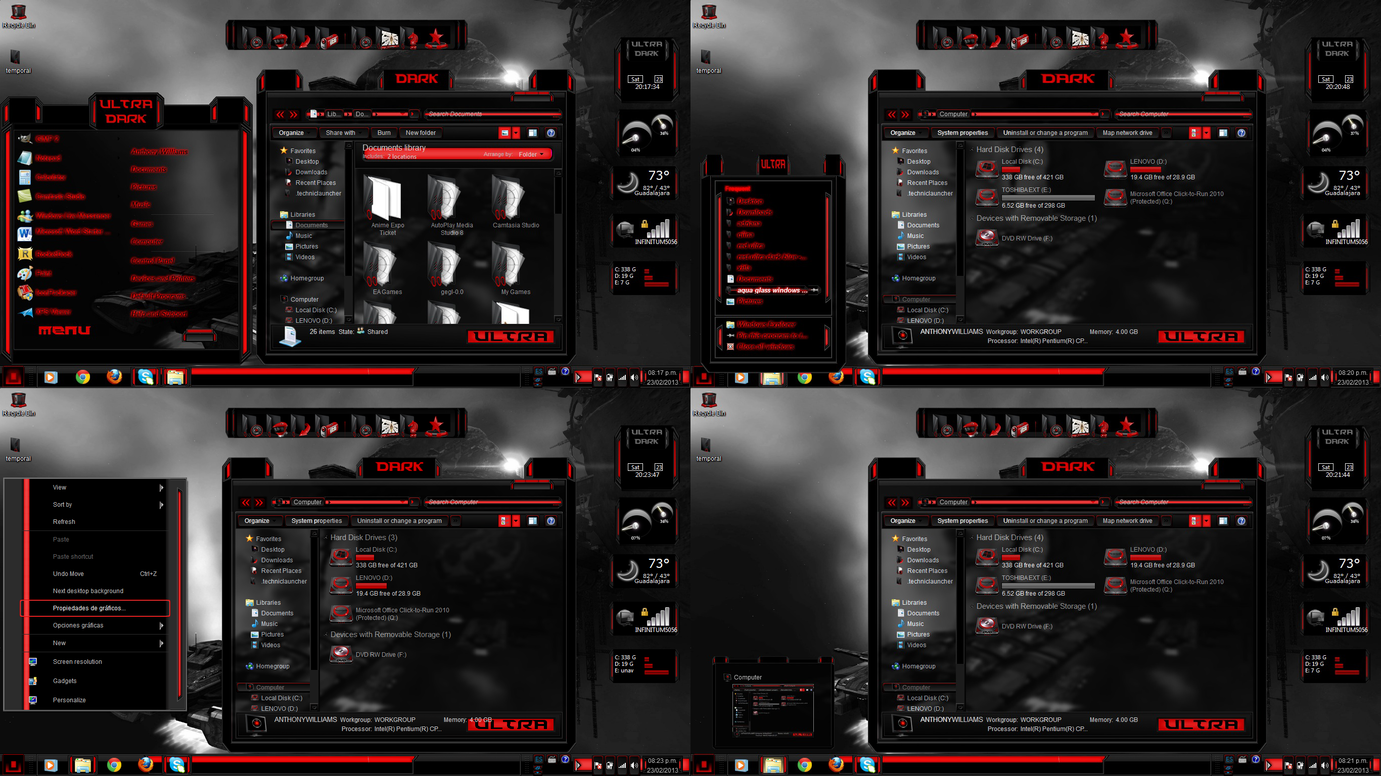 Windows 7 Themes Black Ultra Dark