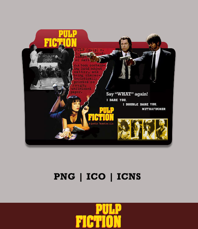 Pulp Fiction Folder Icon by Bl4CKSL4YER on DeviantArt