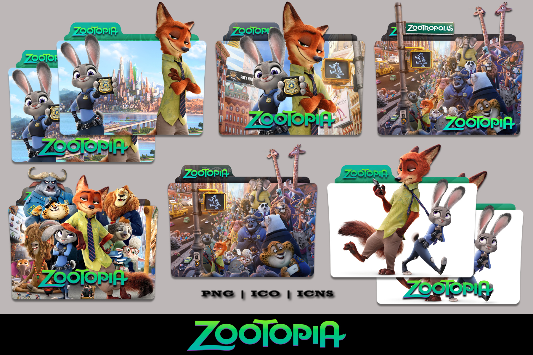 Zootopia (2016) Folder Icon Pack