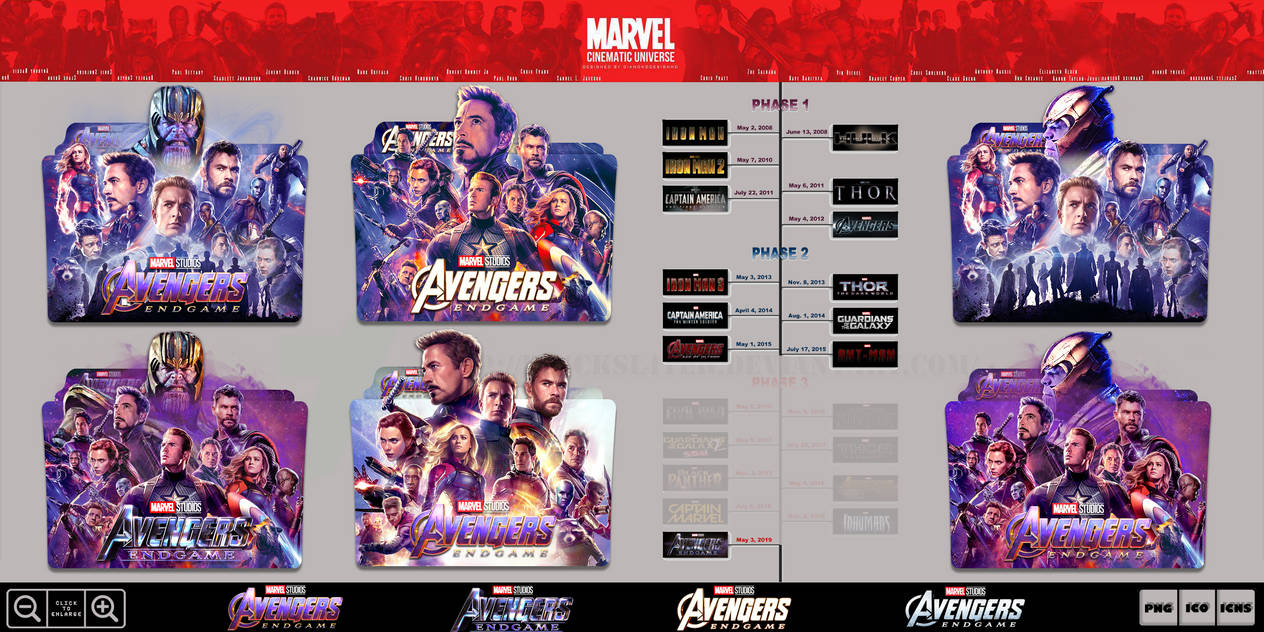 Avengers Endgame 2019 Folder Icon Pack By Bl4cksl4yer On Deviantart