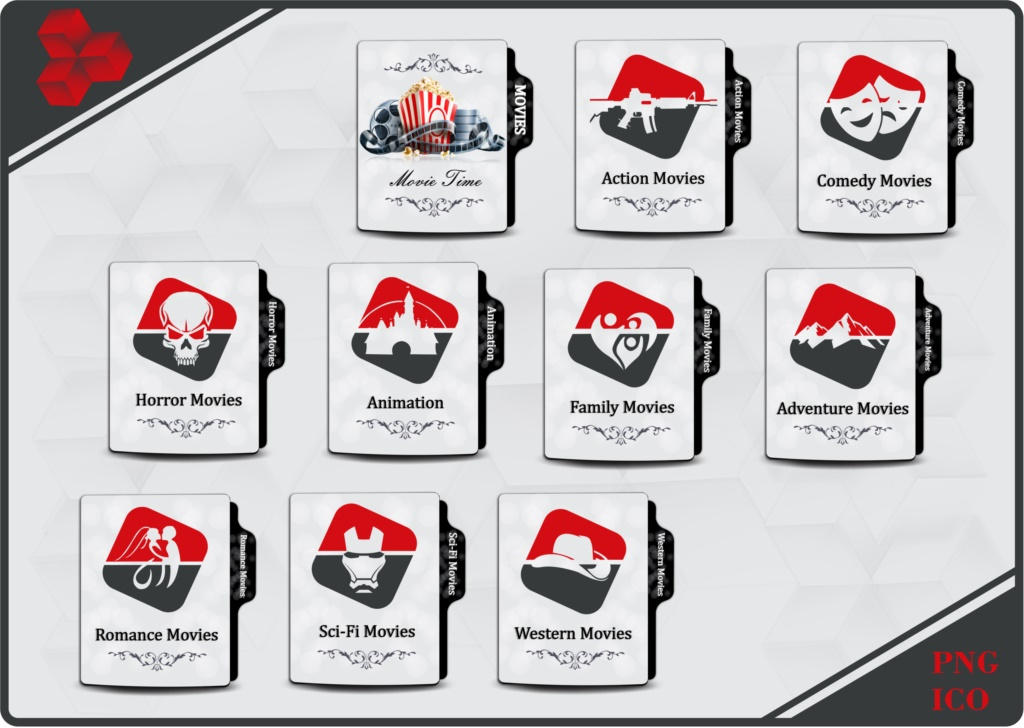 Movie Folder Icon Pack by MosayebSH on DeviantArt