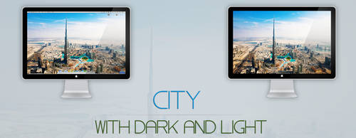 City with dark and light