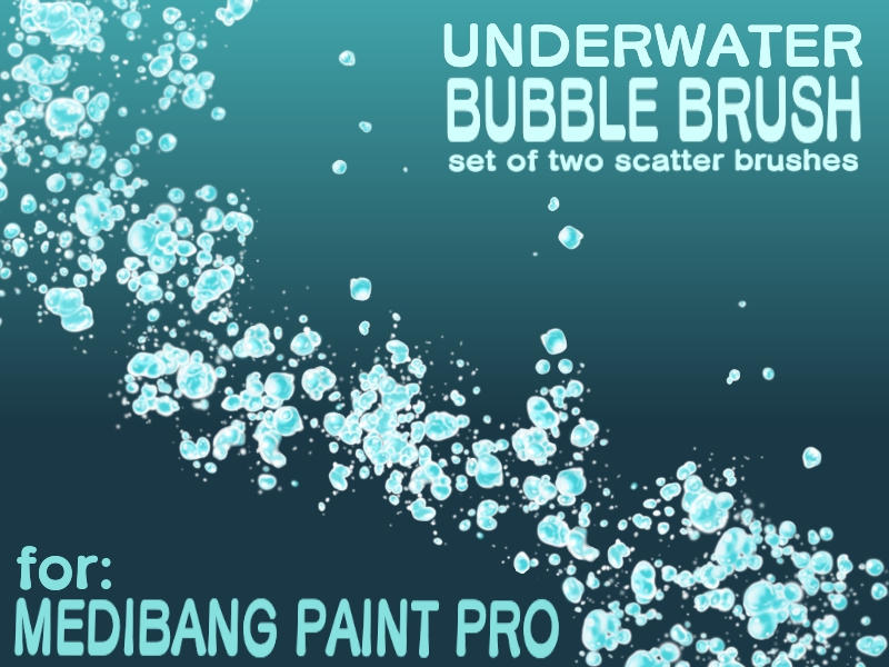 Underwater Bubble Brushes for Medibang Paint Pro by evilrobotcat on