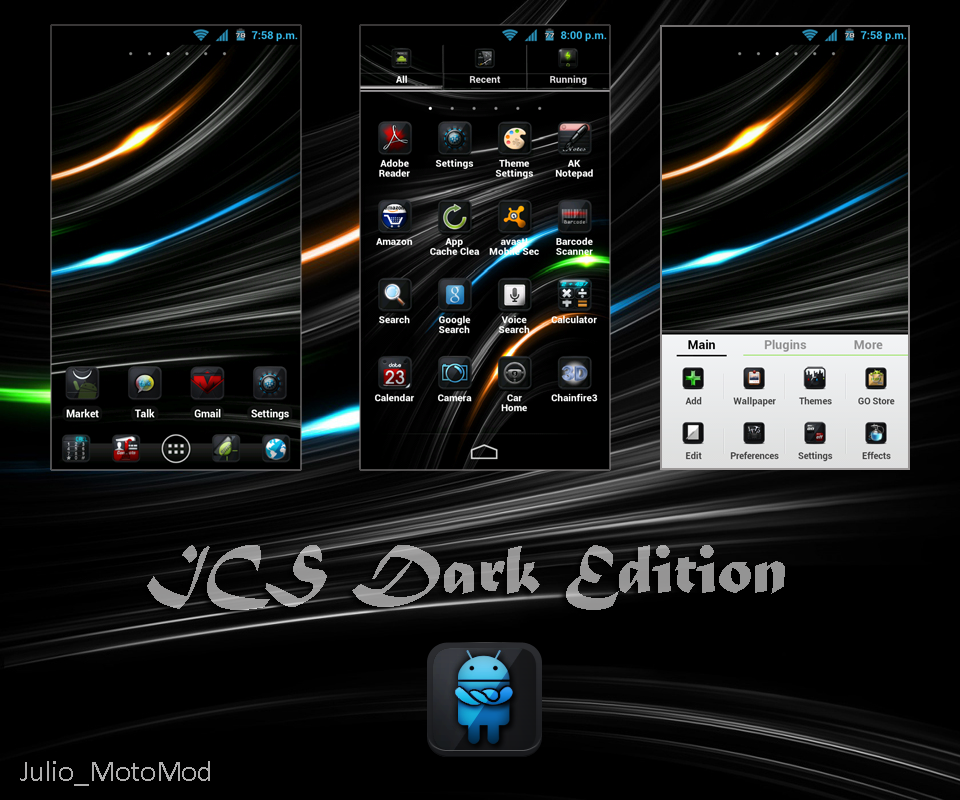 Go Luancher EX Themes ICS Dark Edition