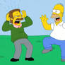 Homer's short tempered neighbour, Flanders