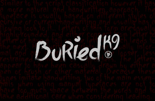 Buried K9 Font