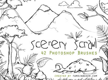 Scenery Scrawl PS Brushes