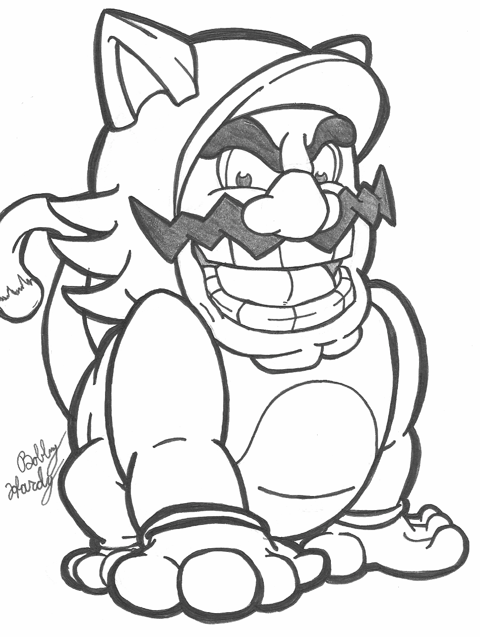 wario and waluigi coloring pages