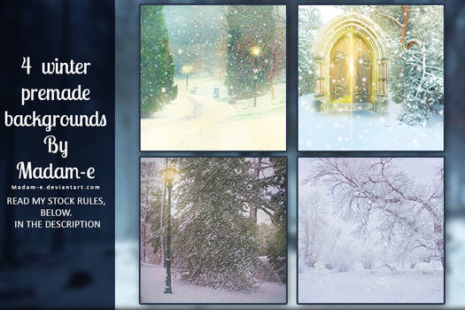 Winter Premade Backgrounds Pack